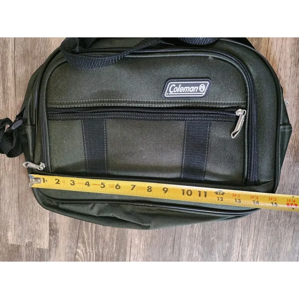 Coleman Green & Black Zip Tote Bag Travel Vacation Business School Lunch Box